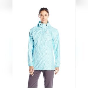 Helly Hansen Women's Bellevue Waterproof Jacket Teal Gingham Plaid Size XS